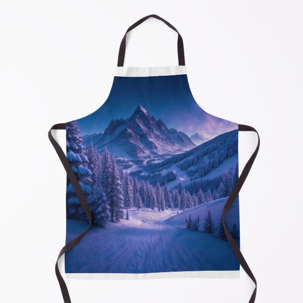 Item preview, An Enchanting Mountain Setting with a Snow-Covered Mountain Pass that Entices Snowshoers to Venture into the Peaceful Snowy Realm, Ai Generated Art designed and sold by AiGens.