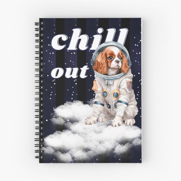 Item preview, Chill out - Spaniel Dog Astronaut, rest and relaxation. Relax and calm. Calm down, chill out. Funny Spacedog designed and sold by PupilLove.