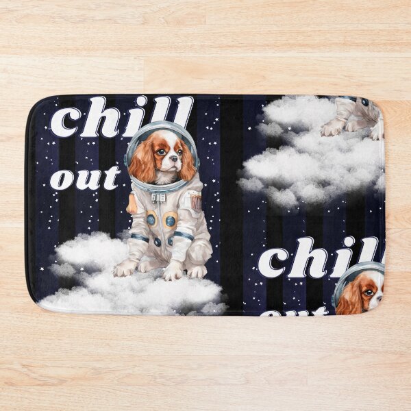 Item preview, Chill out - Spaniel Dog Astronaut, rest and relaxation. Relax and calm. Calm down, chill out. Funny Spacedog designed and sold by PupilLove.