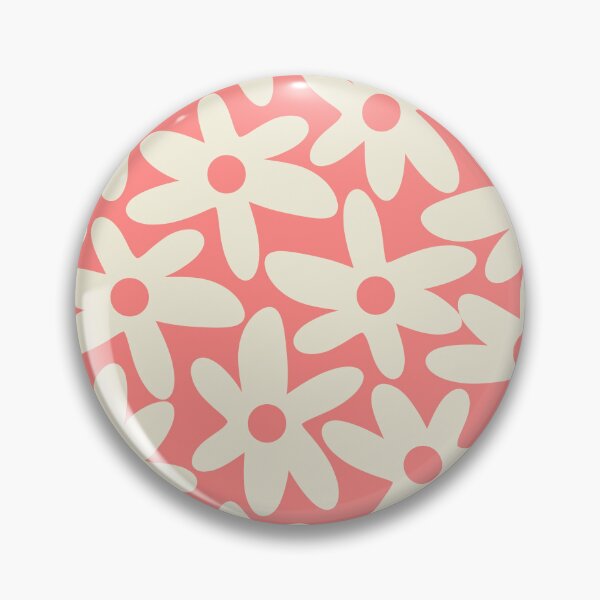 Item preview, Daisy Time Cute Retro Floral Pattern in Blush Pink and Cream designed and sold by kierkegaard.