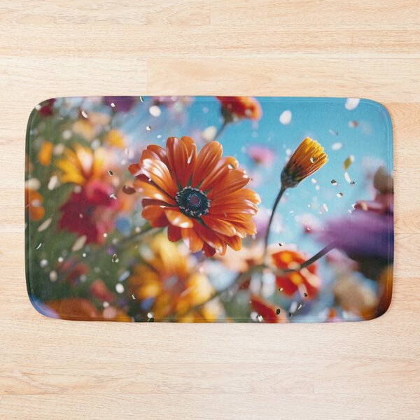 Item preview, Beautiful spring flowers flying in the air, against teal background. Creative spring floral layout. Minimal birthday, valentines or wedding concept. designed and sold by anytka.
