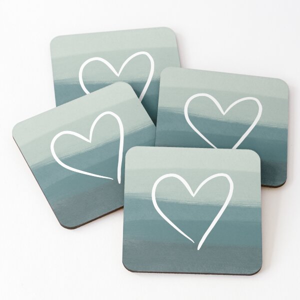 Item preview, Heart on Painted Teal Gradient designed and sold by Amanda Roos.