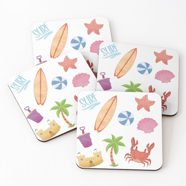 Item preview, Beach themed sticker pack designed and sold by CreepyKretins..
