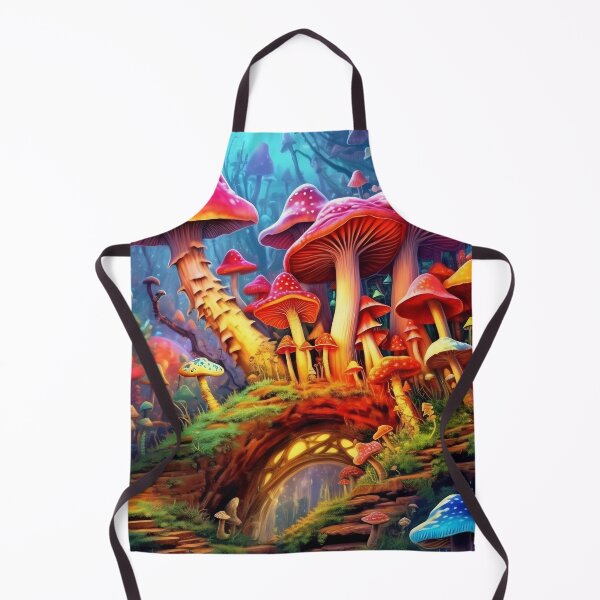 Artikelvorschau, Magic mushrooms. Psychedelic hallucination. Vibrant illustration. 60s 70s hippie colorful art. entworfen und verkauft von anytka.
