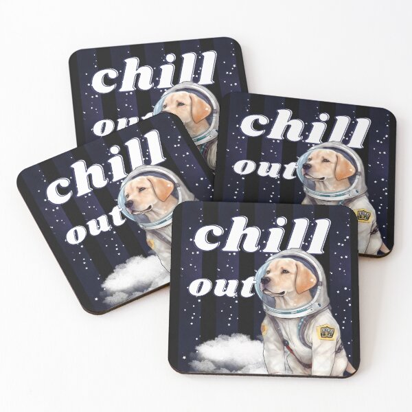 Item preview, Chill out - Labrador Retriver Astronaut, rest and relaxation. Relax and calm. Calm down, chill out. Funny Spacedog designed and sold by PupilLove.