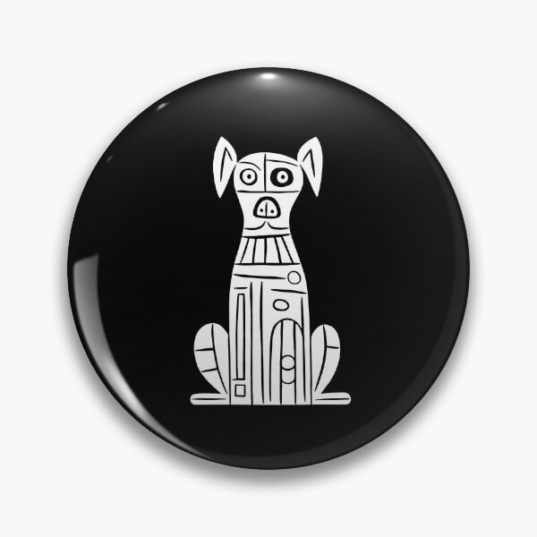 Item preview, Abstract Harmony: Black and White Dog Sculpted in Shapes designed and sold by BNCH44.