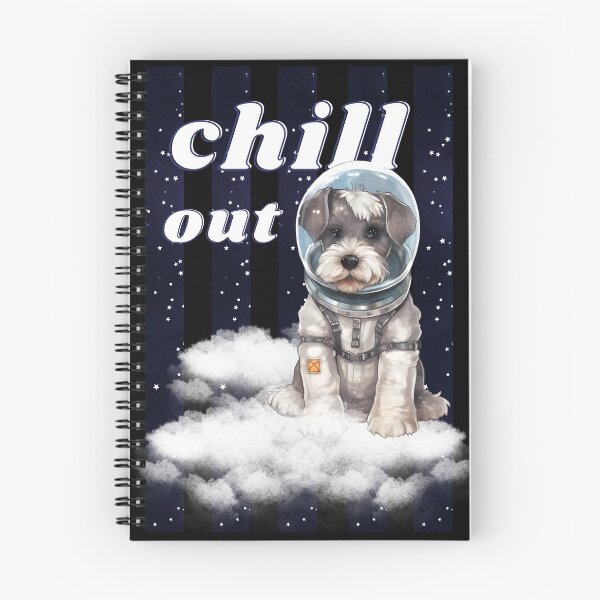 Item preview, Chill out - Schnauzer Astronaut, rest and relaxation. Relax and calm. Calm down, chill out. Funny Spacedog designed and sold by PupilLove.