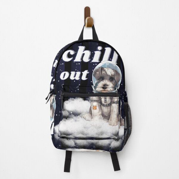 Item preview, Chill out - Schnauzer Astronaut, rest and relaxation. Relax and calm. Calm down, chill out. Funny Spacedog designed and sold by PupilLove.