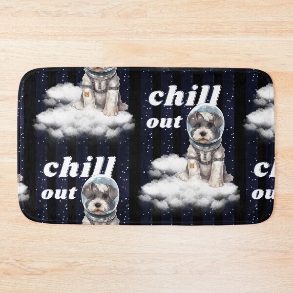 Item preview, Chill out - Schnauzer Astronaut, rest and relaxation. Relax and calm. Calm down, chill out. Funny Spacedog designed and sold by PupilLove.