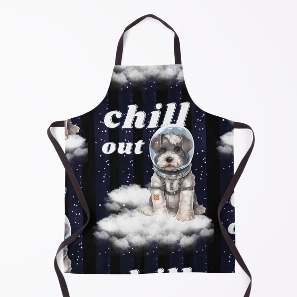 Item preview, Chill out - Schnauzer Astronaut, rest and relaxation. Relax and calm. Calm down, chill out. Funny Spacedog designed and sold by PupilLove.