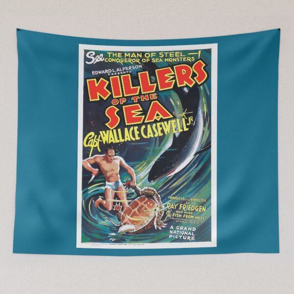 Item preview, Killers of the Sea 1937 Movie Poster: Vintage Documentary Art Print Exposing Marine Majesty designed and sold by PosterForever.