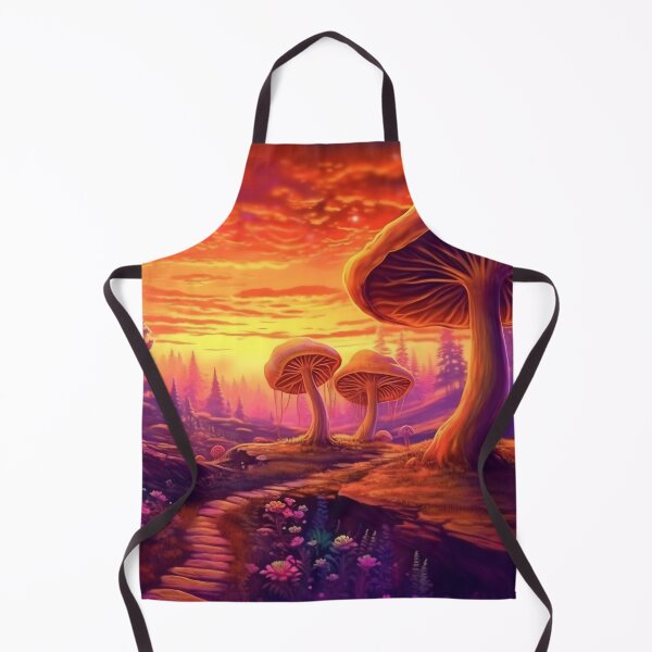 Artikelvorschau, Magic mushrooms. Psychedelic hallucination. Vibrant illustration. 60s 70s hippie colorful art. entworfen und verkauft von anytka.