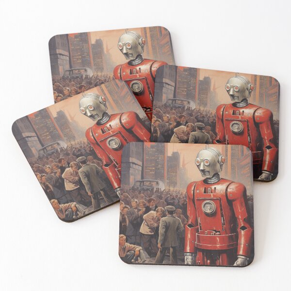 Item preview, The Red Sad Robot designed and sold by Robots-Retros.