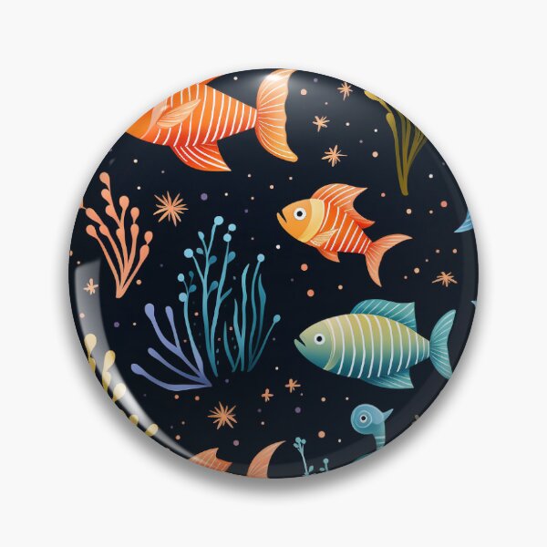 Item preview, Colorful Fish with a Datk Background  designed and sold by ComerPrintCo.