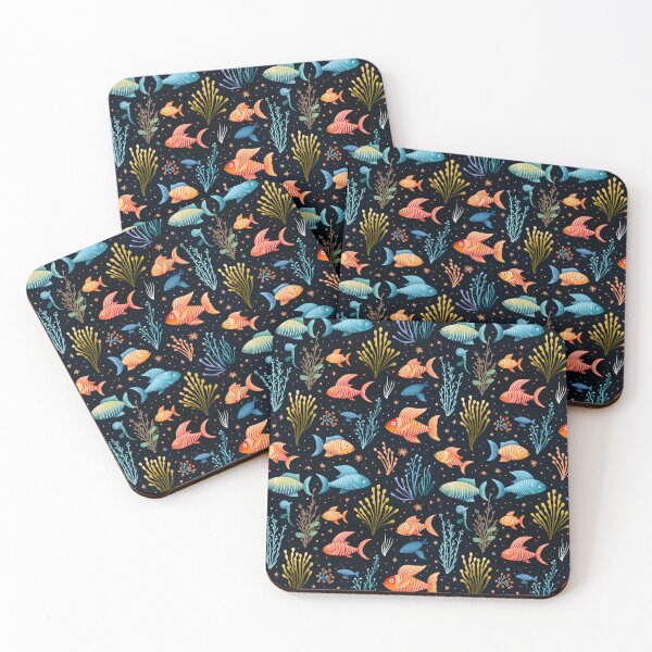 Item preview, Colorful Fish with a Datk Background  designed and sold by ComerPrintCo.