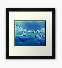 Polar Bears and the Northern Lights Framed Print