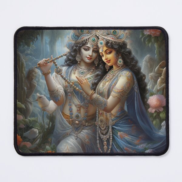 Item preview, A breathtaking portrait of Radha and Krishna  designed and sold by neerajgenius.
