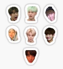 BTS Derp Faces Set Sticker