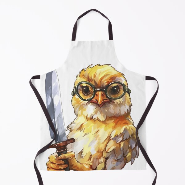 Item preview, Comic chicken chick with a knife. Meme chicken designed and sold by Anastasiia Yurevych.