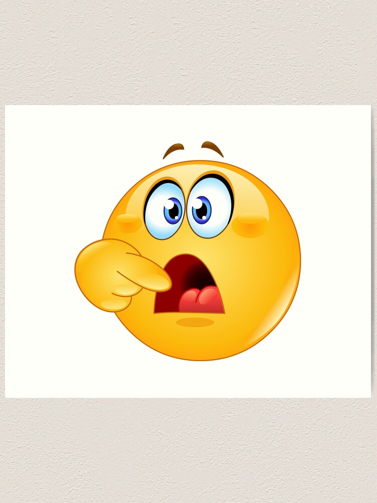 Thinking Face Emoji Funny Meme | Art Board Print