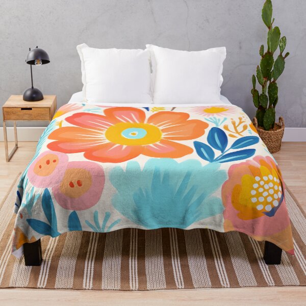 Item preview, boho design abstract oil painting flower 12 designed and sold by UnaWu533.