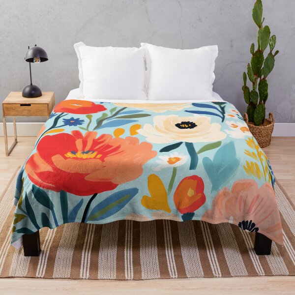Item preview, boho design abstract oil painting flower15 designed and sold by UnaWu533.