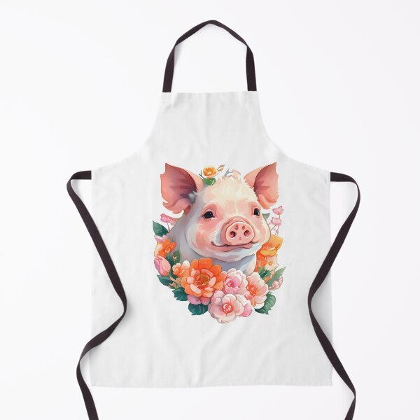 Item preview, Cute pig in flowers designed and sold by DimHel2.