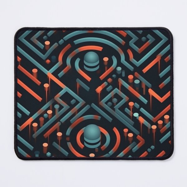 Item preview, Isometric Grainy Vector Illustration Maze Fractal Pattern, Three Dimensional, Labyrinth, Visual Art, Unique Design designed and sold by PrintsPatterns-.