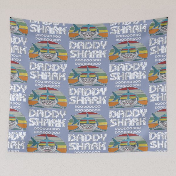 Item preview, Daddy Shark Retro - For Dark Print  designed and sold by GloriesAngell.