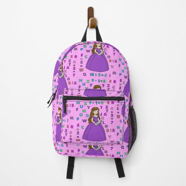 Item preview, Princess with book, numbers, alphabet, math, back to school, purple, blue designed and sold by CreaVisArt.