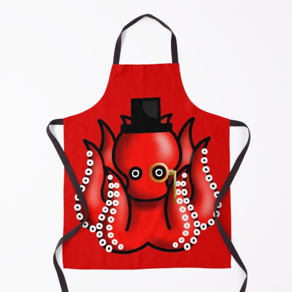 Item preview, red professor octopus designed and sold by octo-PS.