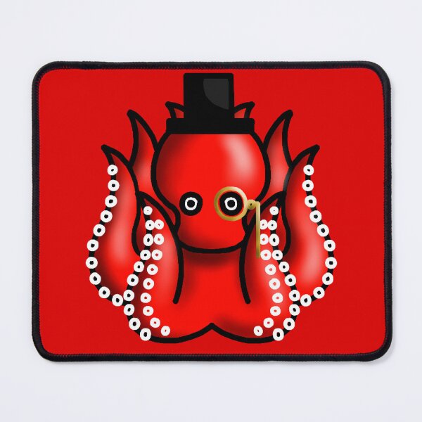Item preview, red professor octopus designed and sold by octo-PS.