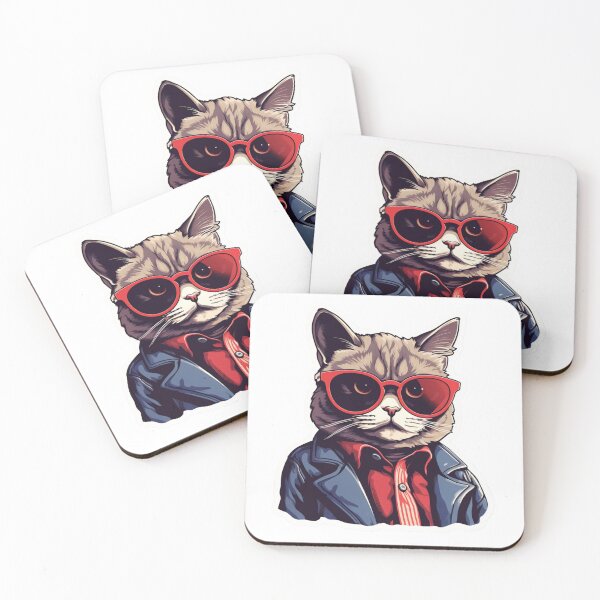 Item preview, Retro Professional kitty with sunglasses  designed and sold by NateCF.