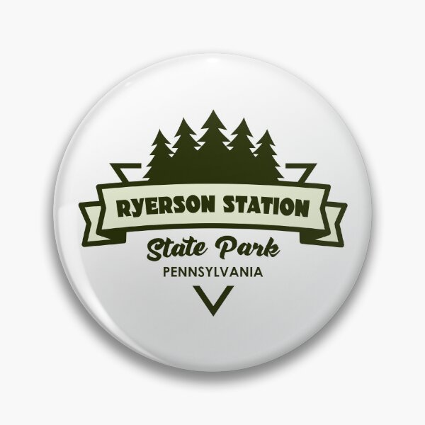 Item preview, Ryerson Station State Park Pennsylvania Trees And Ribbon designed and sold by bivenart.