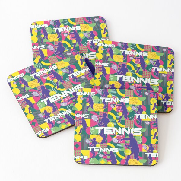 Item preview, playing tennis, colorful pattern, tennis player designed and sold by Mauswohn.