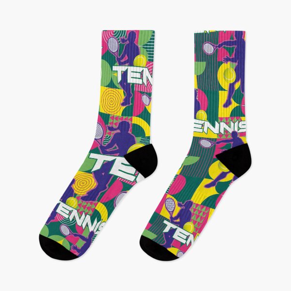 Item preview, playing tennis, colorful pattern, tennis player designed and sold by Mauswohn.