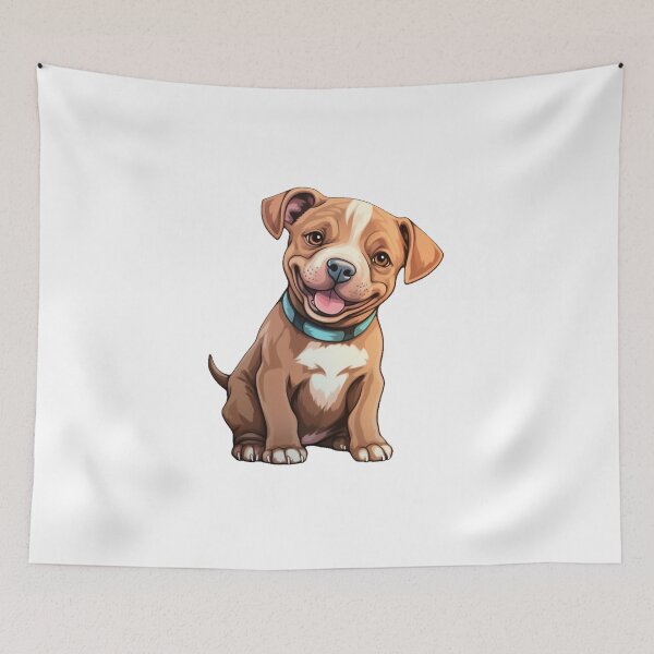 Item preview, Happy pitt bull puppy design designed and sold by SmileshareShop.