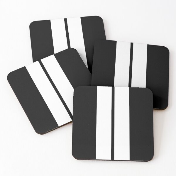 Item preview, Racing Stripes (White on black) designed and sold by STUDIO-72.