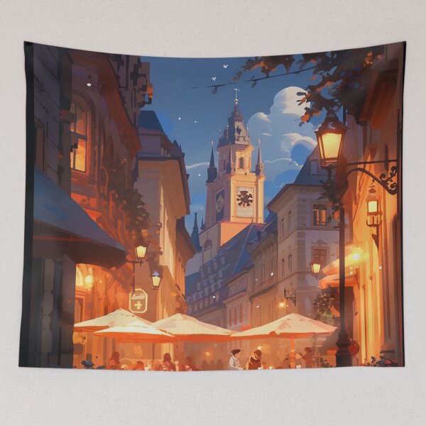 Item preview, A cafe at night in Monaco,  designed and sold by RedCosmos-.