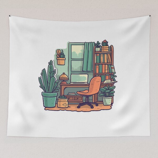 Item preview, Minimalistic Cozy Work From Home Sticker designed and sold by SamcroMike.