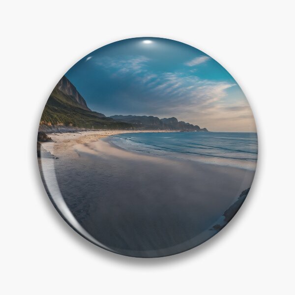 Item preview, A Serene Beach Vista with Soft Sandy Shores and Gentle Waves Delicately Caressing the Coastline, Creating a Tranquil and Peaceful Atmosphere, Ai Generated Art designed and sold by AiGens.