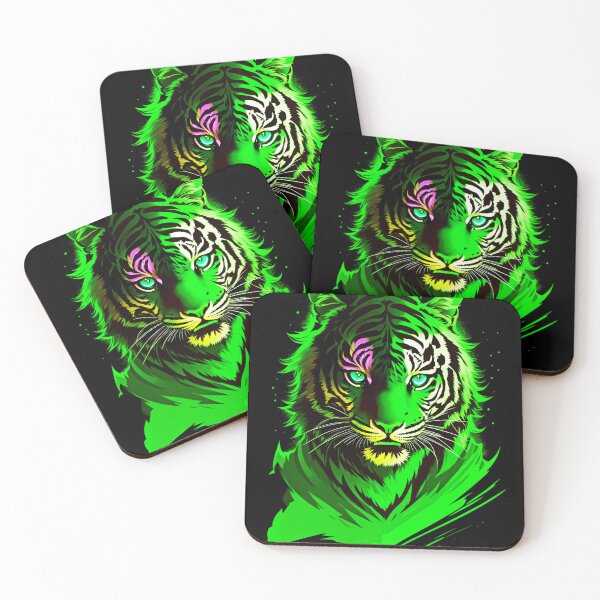 Item preview, Green Tiger Starlight Art designed and sold by MindWave THC.