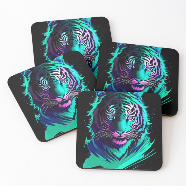 Item preview, Cyan Tiger Starlight Art designed and sold by MindWave THC.