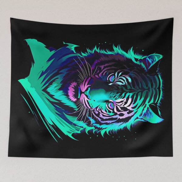 Item preview, Cyan Tiger Starlight Art designed and sold by MindWave THC.