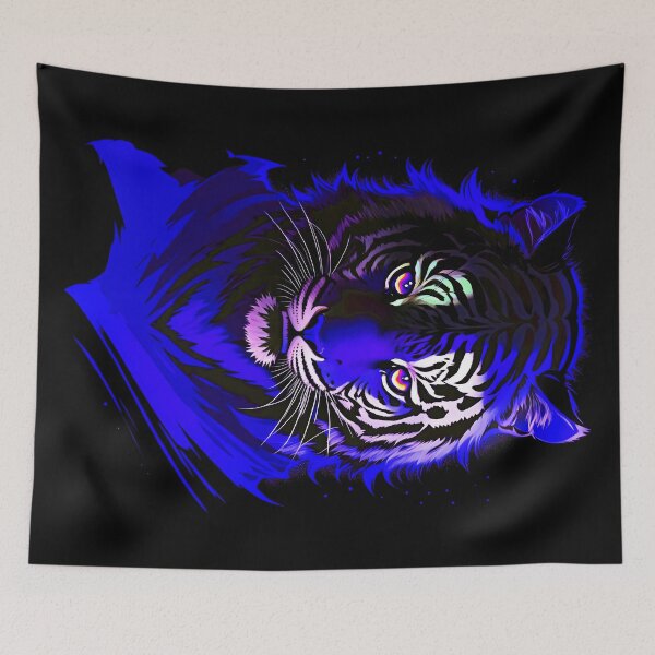 Item preview, Dark Blue Tiger Starlight Art designed and sold by MindWave THC.
