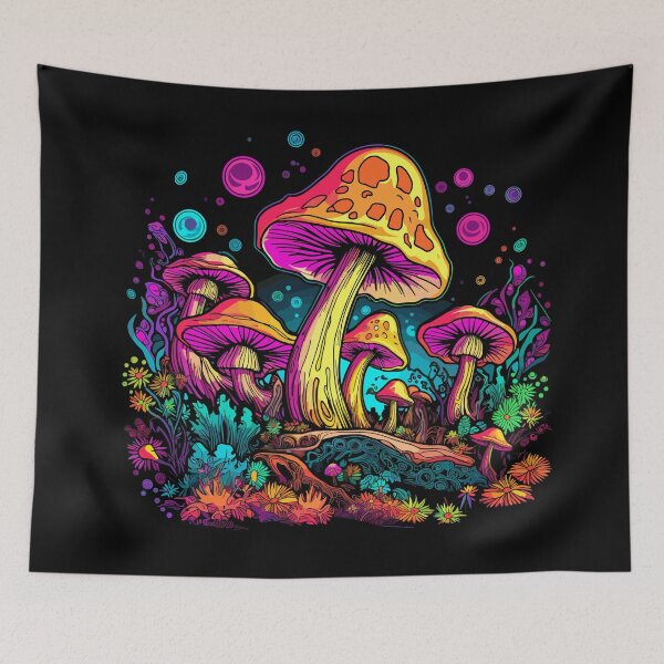 Item preview, Psychedelic Fungi Fantasia: Vibrant Mushroom Design Collection designed and sold by KaonDesign.
