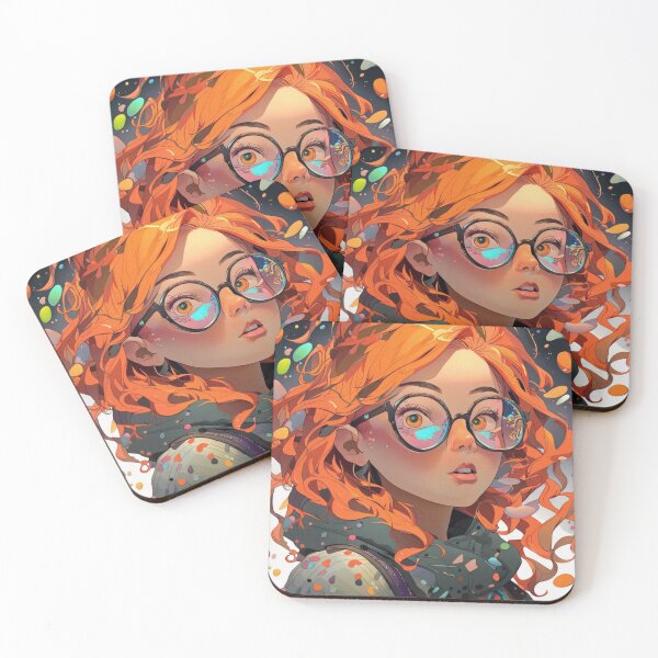Item preview, A  girl with orange hair in splash background designed and sold by digitallyyour.