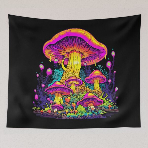 Item preview, Psychedelic Fungi Fantasia: Vibrant Mushroom Design Collection designed and sold by KaonDesign.