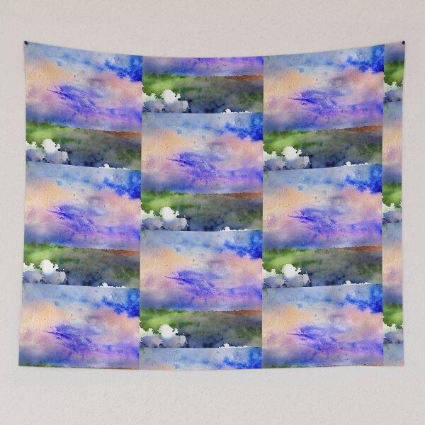 Item preview, Watercolor painting style sky landscape  background designed and sold by melridger.