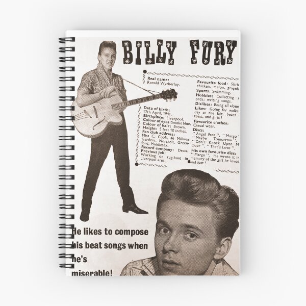 Artikelvorschau, Billy Fury 1960 entworfen und verkauft von SmARTNiki.